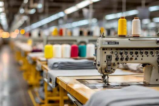 Garment manufacturing sewing floor